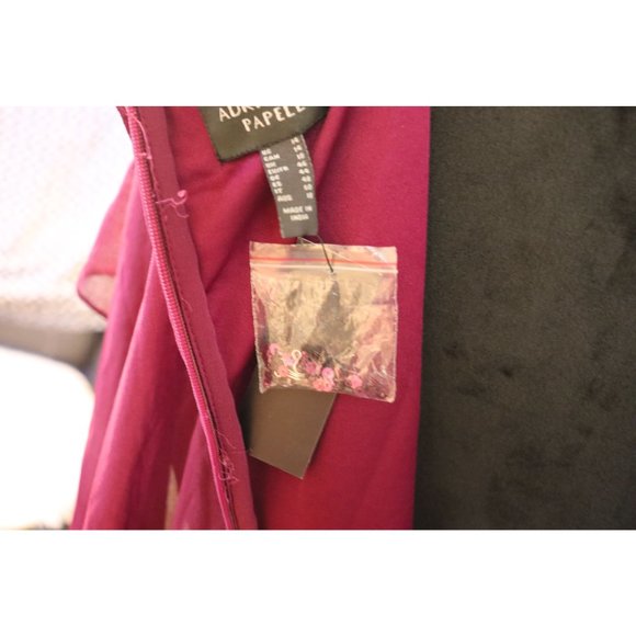 Adrianna Pappell Beaded Cape dress Wildberry Size 14 NWT with some flaws - Picture 7 of 9